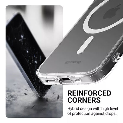 Crong Clear MAG Cover - dėklas, skirtas iPhone 16e su MagSafe (skaidrus)
