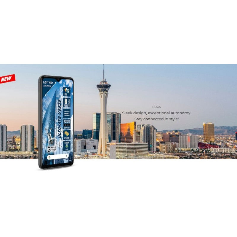 Energizer Ultimate U652S – Išmanusis telefonas 2 GB RAM 64 GB 6,51 colio 4G LTE su dviguba SIM kortele, ES (juodas)