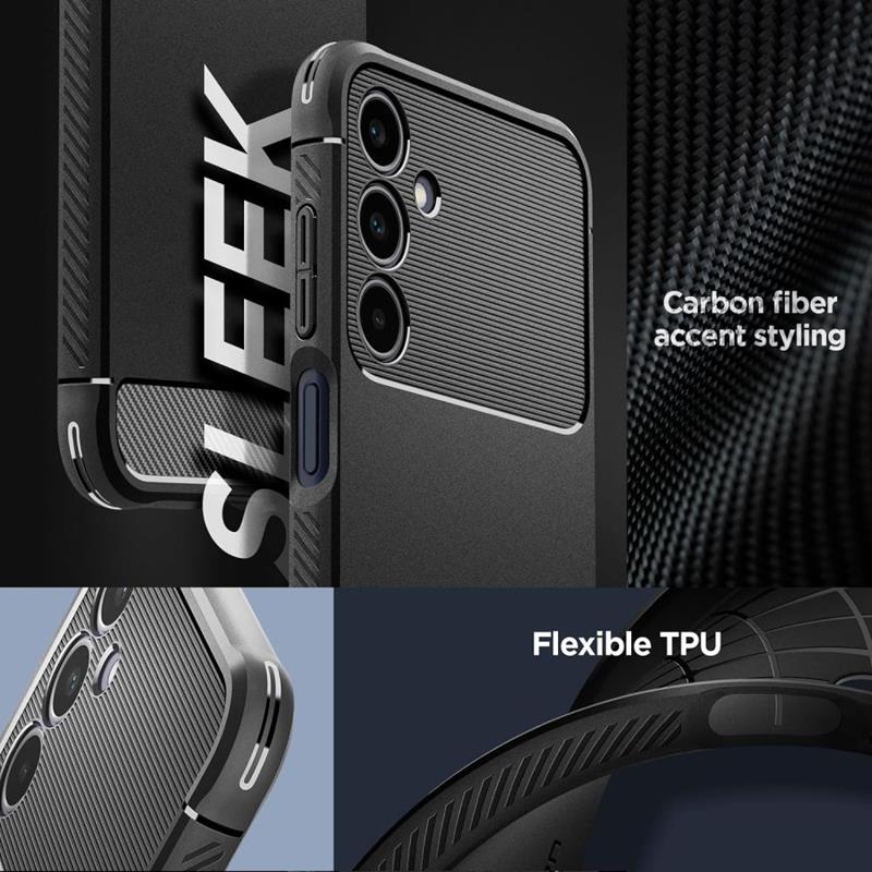 Spigen Rugged Armor – dėklas, skirtas „Samsung Galaxy A25 5G“ (juodas)
