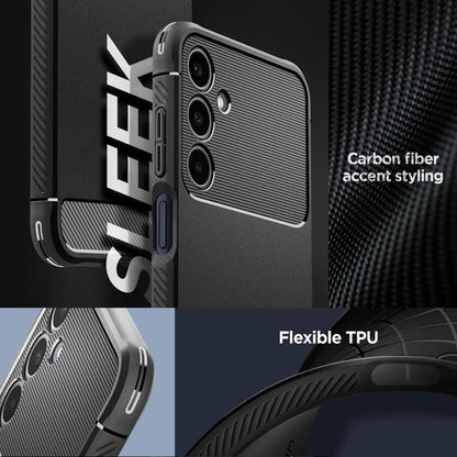Spigen Rugged Armor – dėklas, skirtas „Samsung Galaxy A25 5G“ (juodas)