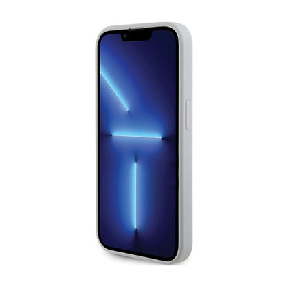 Guess 4G Strass metalinis logotipas – dėklas iPhone 15 Pro (sidabrinis)