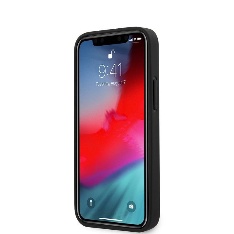 Guess Saffiano V - dėklas iPhone 12 Mini (raudonas)