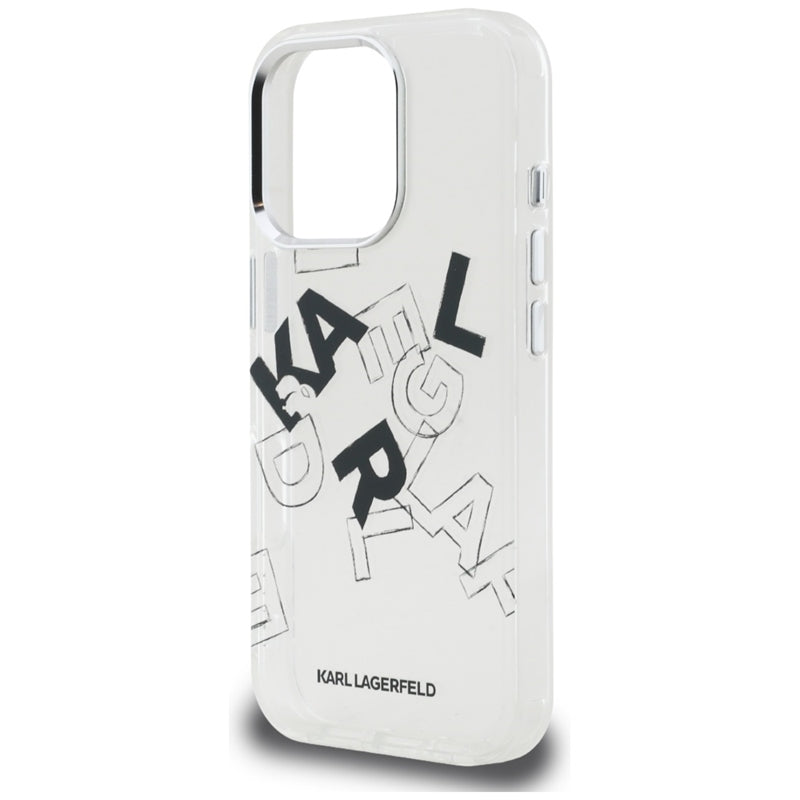 Karl Lagerfeld IML Piešinio Stiliaus Grafika - Dėklas iPhone 16 Pro (skaidrus)