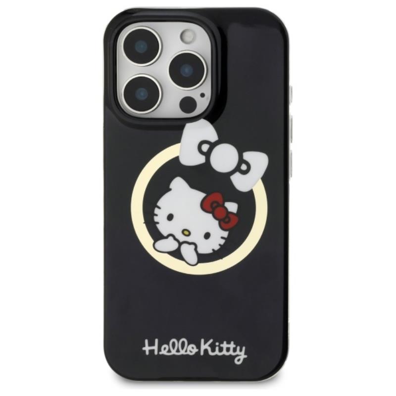 Hello Kitty IML Fun Bow MagSafe – dėklas, skirtas iPhone 16 Pro Max (juodas)