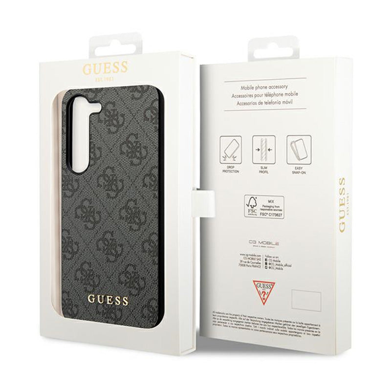 Guess 4G Charms Collection - dėklas Samsung Galaxy A35 5G (juodas)