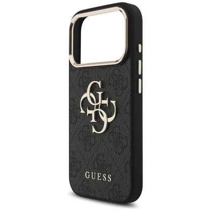 Guess 4G Big 4G Classic Logo - Dėklas iPhone 17 Pro (Juoda / Auksinė)