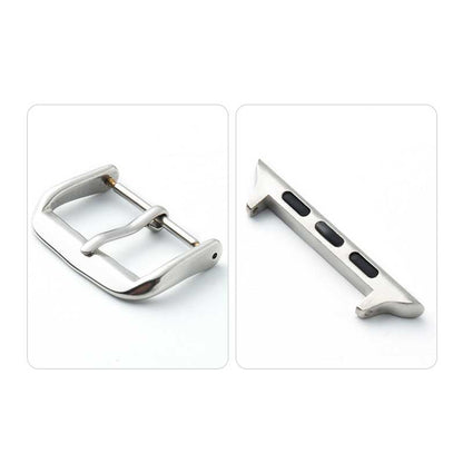 Crong Noble Band - natūralios odos apyrankė Apple Watch 44/45/46/49 mm (juoda)