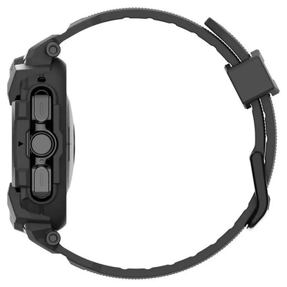 Spigen Rugged Armor Pro - Dirželis + Dėklas, skirtas Samsung Galaxy Watch Ultra 47 mm (2025/2024) (Matinė Juoda)