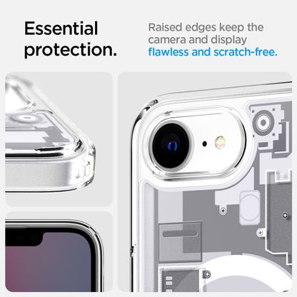 Spigen Ultra Hybrid Mag MagSafe - dėklas iPhone 17e / 16e (Zero One White)