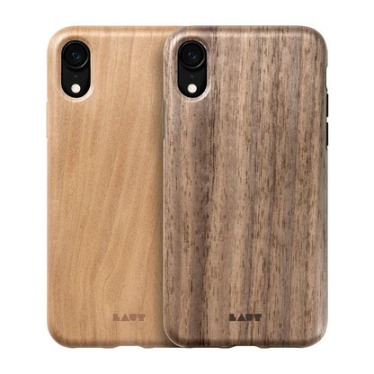 Pagal PINNACLE – dėklas skirtas iPhone XR su natūraliu medžiu (vyšnios mediena)