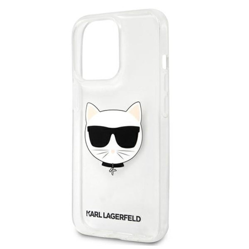 Karl Lagerfeld Choupette Head – dėklas, skirtas „iPhone 13 Pro Max“ (permatomas)