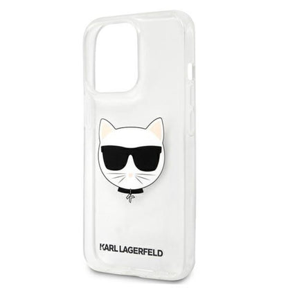 Karl Lagerfeld Choupette Head – dėklas, skirtas „iPhone 13 Pro Max“ (permatomas)