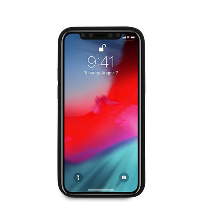 Guess Saffiano V - dėklas iPhone 12 Mini (raudonas)