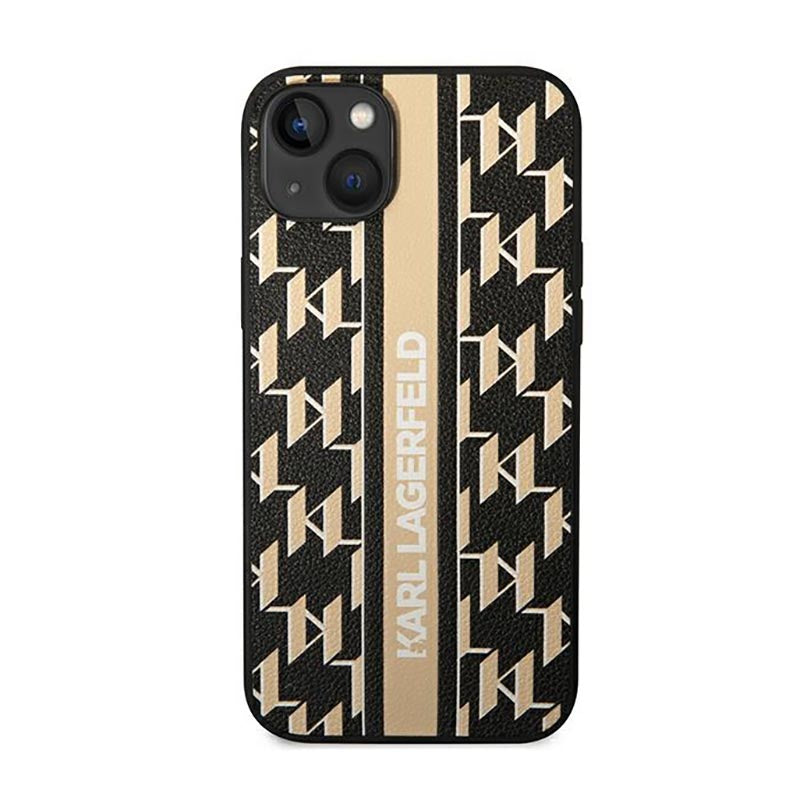 Karl Lagerfeld Monogram Stripe – iPhone 14 Plus dėklas (Rudas)