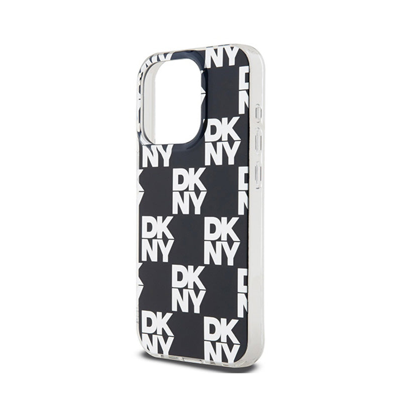 DKNY IML languoto vienspalvio rašto dėklas, skirtas iPhone 15 Pro Max (Juoda)