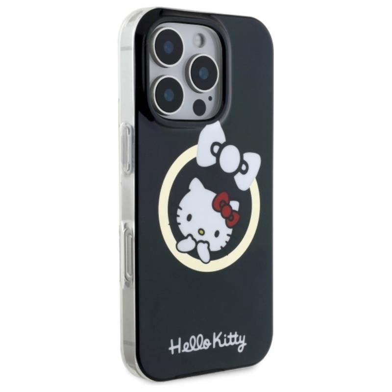 Hello Kitty IML Fun Bow MagSafe – dėklas, skirtas iPhone 16 Pro Max (juodas)