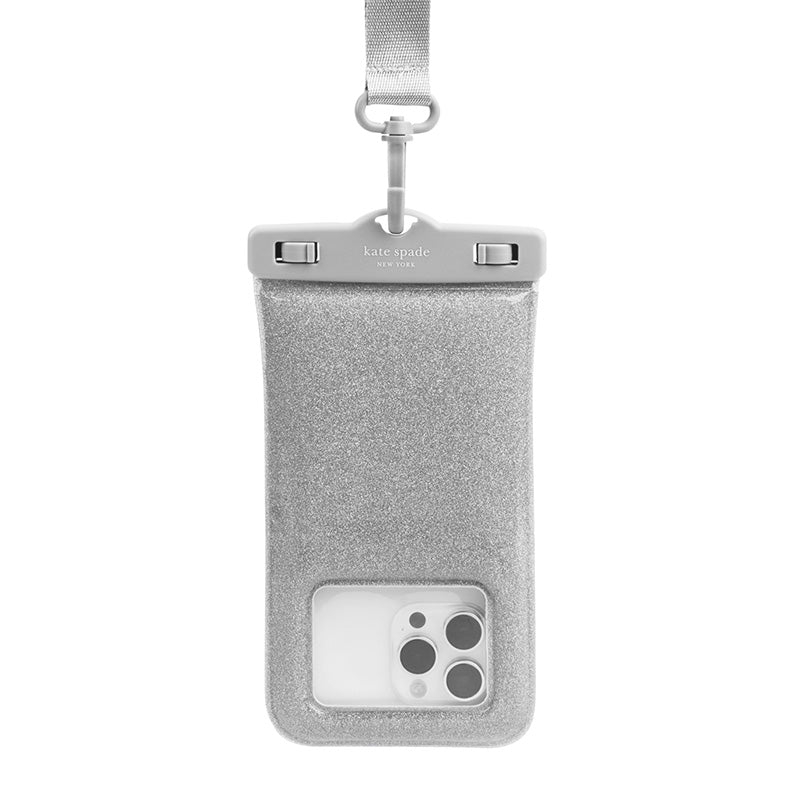 Kate Spade New York Vandeniui atsparus plaukiojantis dėklas – Vandeniui atsparus dėklas išmaniesiems telefonams iki 6,7 colio (That Sparkle)