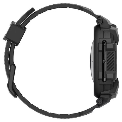 Spigen Rugged Armor Pro - Dirželis + Dėklas, skirtas Samsung Galaxy Watch Ultra 47 mm (2025/2024) (Matinė Juoda)