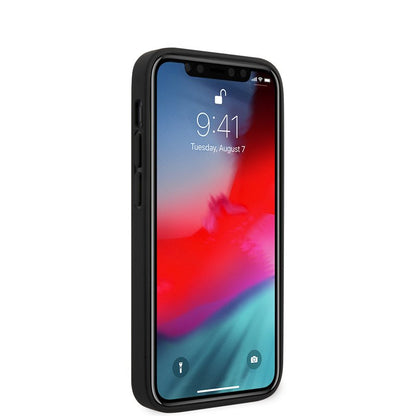 Guess Saffiano V - dėklas iPhone 12 Mini (raudonas)