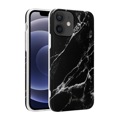 Crong Marble Case - dėklas, skirtas iPhone 12 Mini (juodas)