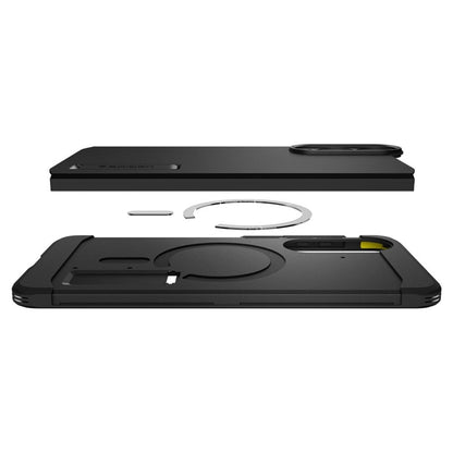 Spigen Tough Armor MagSafe – Dėklas, skirtas Samsung Galaxy S25 Edge (juodas)