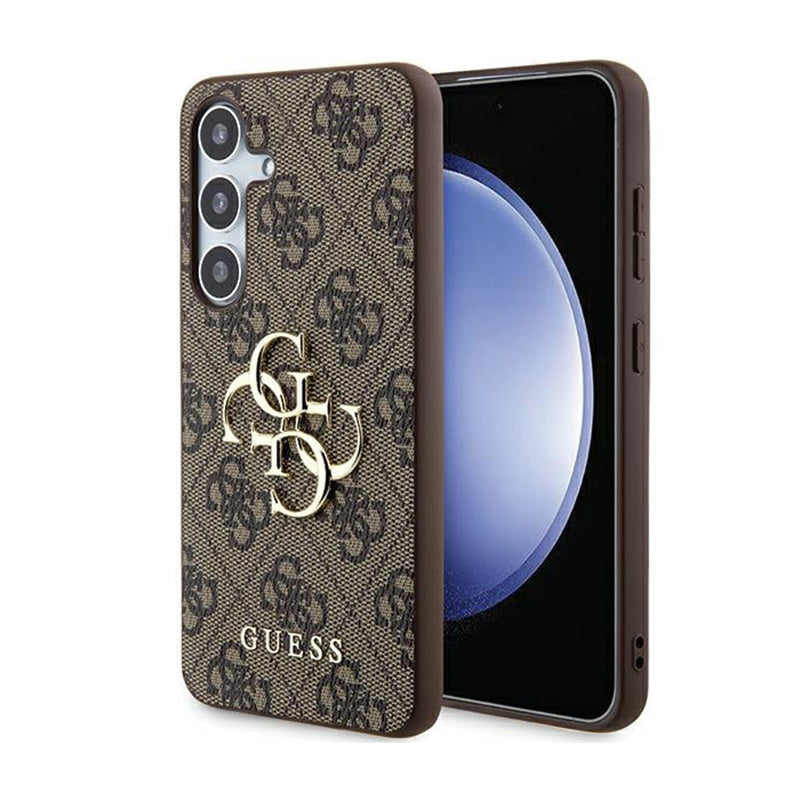 Guess 4G Big Metal Logo dėklas Samsung Galaxy A55 5G (rudos)