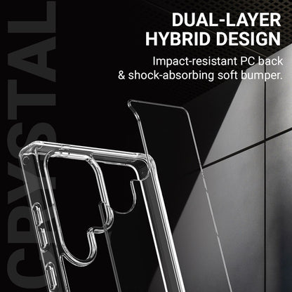 Crong Crystal Shield dangtis - dėklas skirtas Samsung Galaxy S25 Ultra (skaidrus)