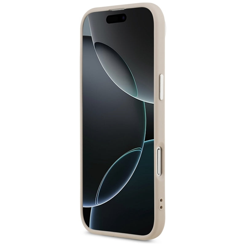 Guess Trikampio logotipas MagSafe dėklas iPhone Air (Rožinis)