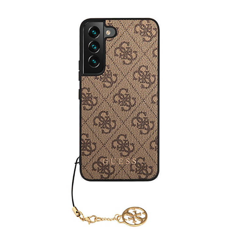 Guess 4G Charms Collection – Dėklas, skirtas Samsung Galaxy S23 (Ruda)