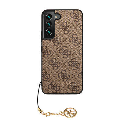 Guess 4G Charms Collection – Dėklas, skirtas Samsung Galaxy S23 (Ruda)
