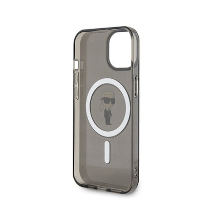 Karl Lagerfeld IML Ikonik MagSafe – „iPhone 15“ dėklas (juodas)