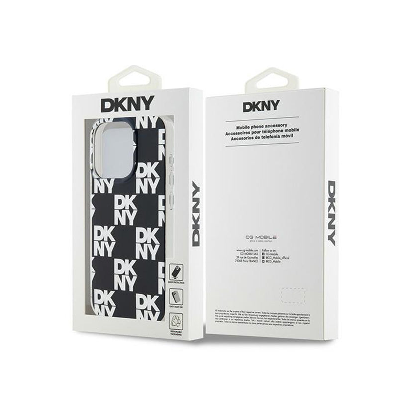 DKNY IML languoto vienspalvio rašto dėklas, skirtas iPhone 15 Pro Max (Juoda)