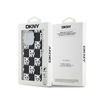 DKNY IML languoto vienspalvio rašto dėklas, skirtas iPhone 15 Pro Max (Juoda)