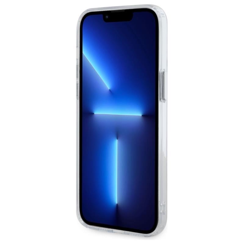 Karl Lagerfeld IML Metal Choupette Head MagSafe – dėklas iPhone 13 Pro Max (baltas)