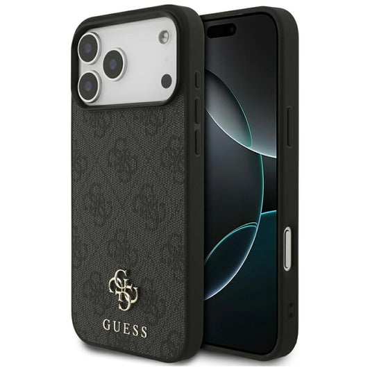 Guess 4G Small 4G ir Classic MagSafe dėklas iPhone 17 Pro Max (juodas)