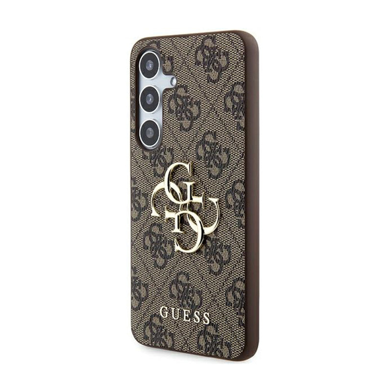Guess 4G Big Metal Logo dėklas Samsung Galaxy A55 5G (rudos)