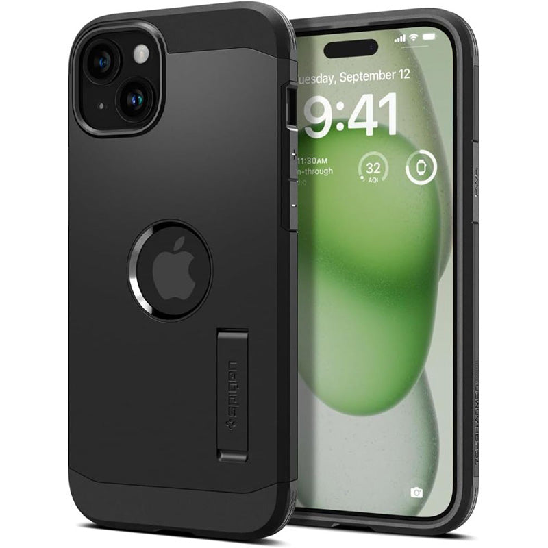 Spigen Tough Armor Mag MagSafe – dėklas, skirtas „iPhone 15“ (juoda)