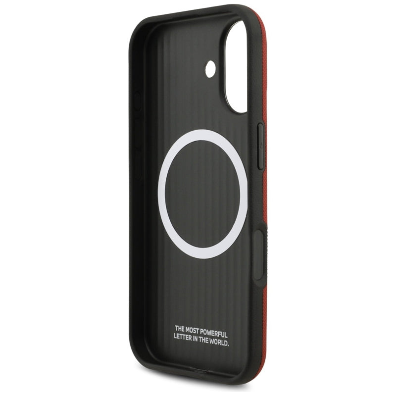 BMW M FW Metalinis Logotipas MagSafe dėklas iPhone 17 (raudonas)