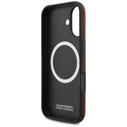 BMW M FW Metalinis Logotipas MagSafe dėklas iPhone 17 (raudonas)