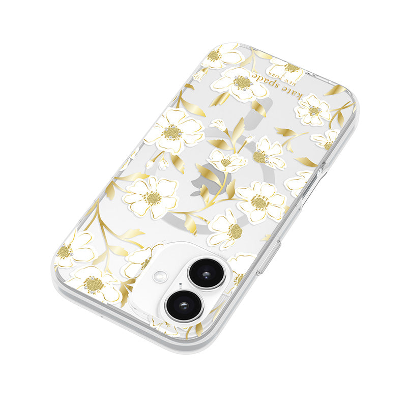 Kate Spade New York Protective Gems MagSafe – dėklas, skirtas „iPhone 16“ (Sunshine Floral)
