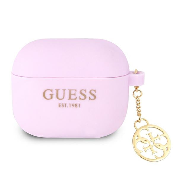 Guess 4G Charms Silikoninis Dėklas - Dėklas AirPods 3 (Violetinis)