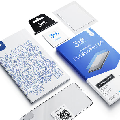 3mk HardGlass Max Lite - grūdintas stiklas, skirtas iPhone 14 / iPhone 13 / iPhone 13 Pro (juoda)