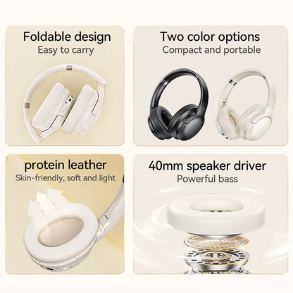 WEKOME M11 Enjoyer serija – belospalvės bevielės ausinės ant ausies su „Bluetooth V5.3 ANC“ technologija