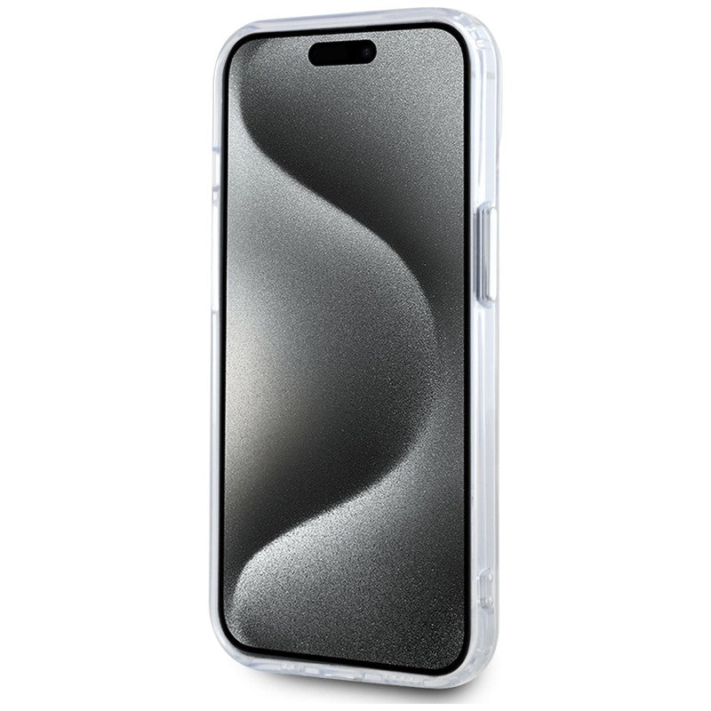 Karl Lagerfeld IML Metal Karl Head MagSafe – Dėklas, skirtas „iPhone 15“ (baltas)
