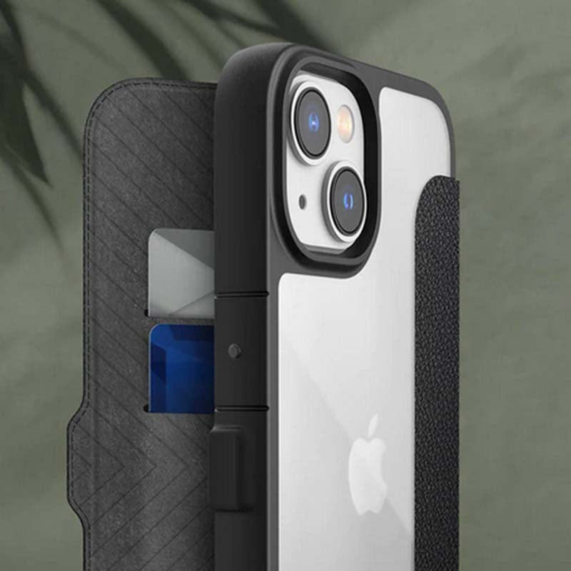 X-Doria Raptic Urban Folio - atveriamas dėklas iPhone 14 Plus (juodas)
