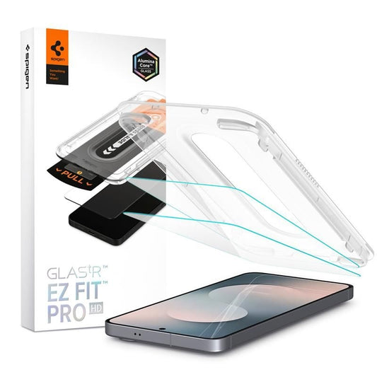 Spigen GLAS.TR EZ Fit Pro 2-Pack - Grūdintas stiklas, skirtas Samsung Galaxy S25 FE