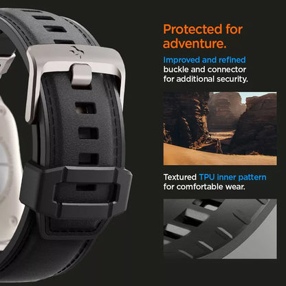 Spigen DuraPro Armor PU – dirželis, skirtas Apple Watch 42/44/45/49 mm (juodas)