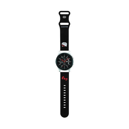 Hello Kitty Silikoninė Kačiuko Galva – Universalus dirželis išmaniajam laikrodžiui 22 mm (juoda)
