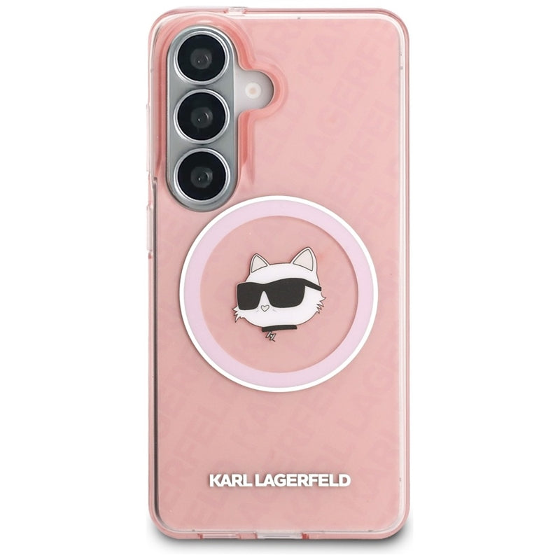 Karl Lagerfeld IML Kartų Choupette MagSafe dėklas - Samsung Galaxy S26 dėklas (Raudonas)