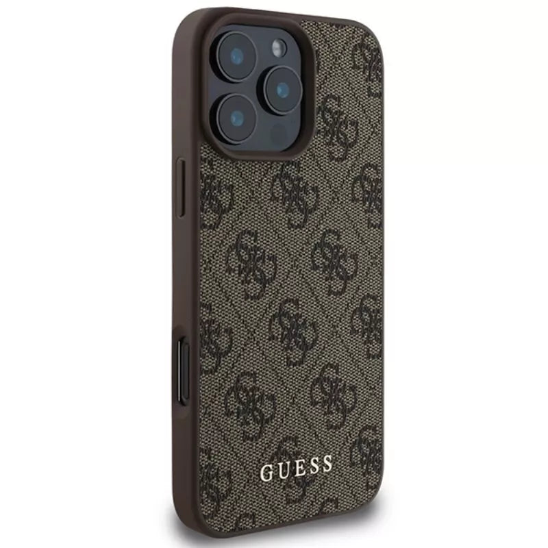 Guess 4G Classic - Dėklas, skirtas iPhone 16 Pro Max (rudas)